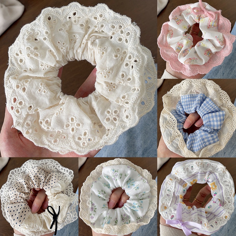 Women's Sweet Holiday Cloth Hair Tie Floral Butterfly Bowknot