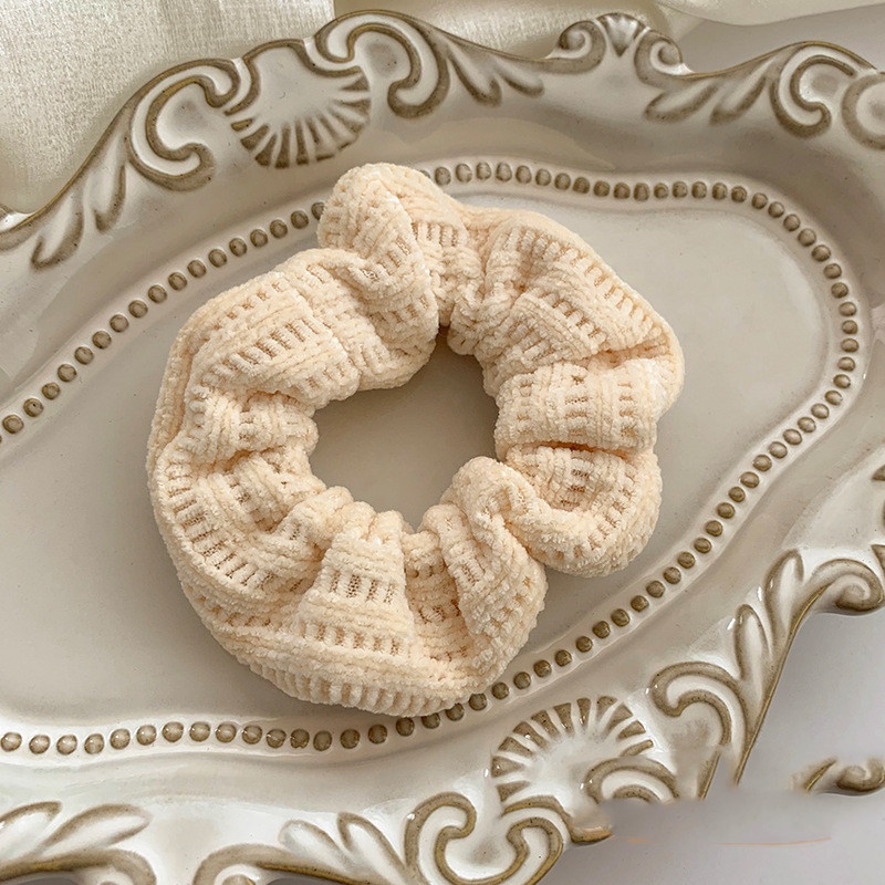 Women's Daily Winter Fluffy Plush Hair Tie Scrunchie Solid Color