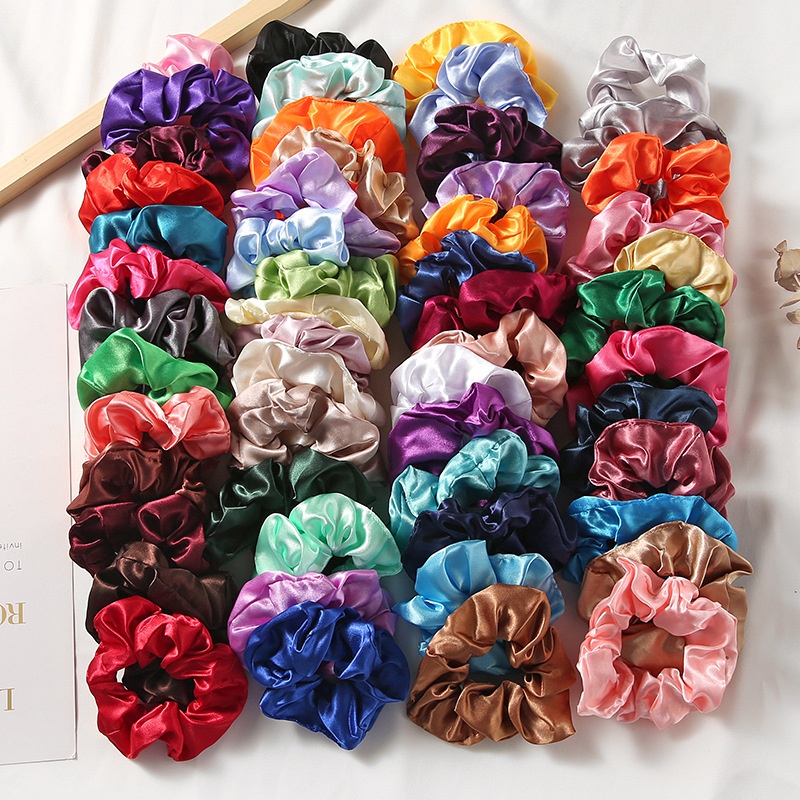 Women's Simple Retro Silk Hair Tie for Daily Holiday Solid Color
