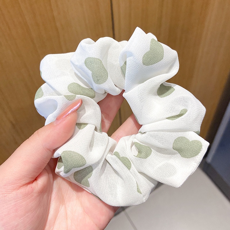 Women's Cloth Lace Scarf Scrunchie Daily Hair Tie Spring Tulip Floral