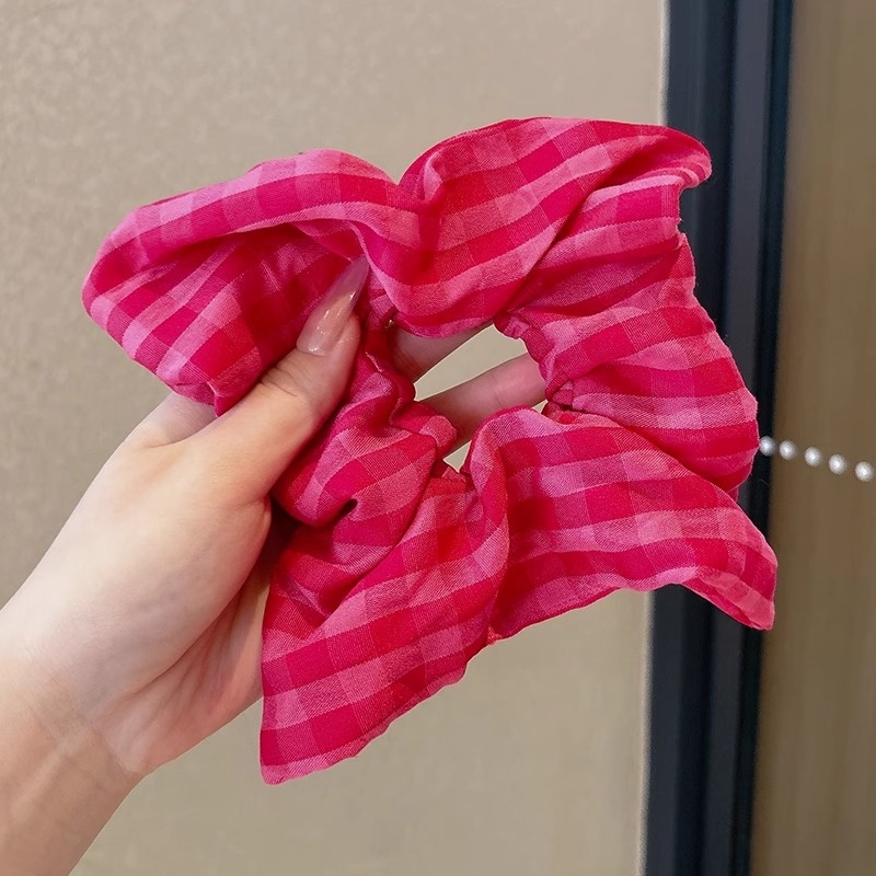 Women's Elegant Square Scarf Scrunchie Chic Cloth Ponytail Hair Tie