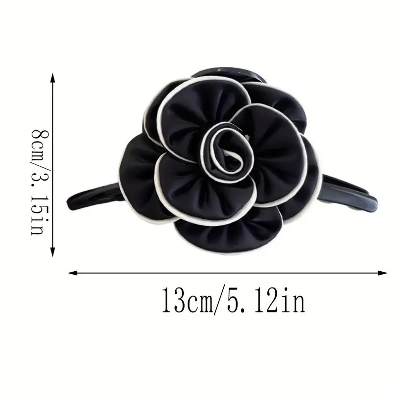 Women's Elegant Hair Tie Claw Clip Sweet Mountain Flower Horse Print