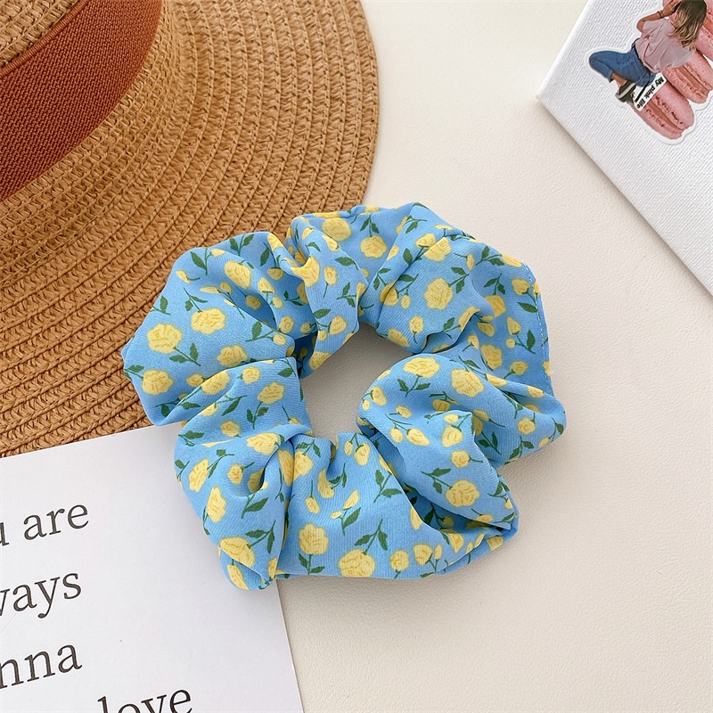 Women's Daily Handmade Cloth Hair Tie Sweet Flower Horse Print