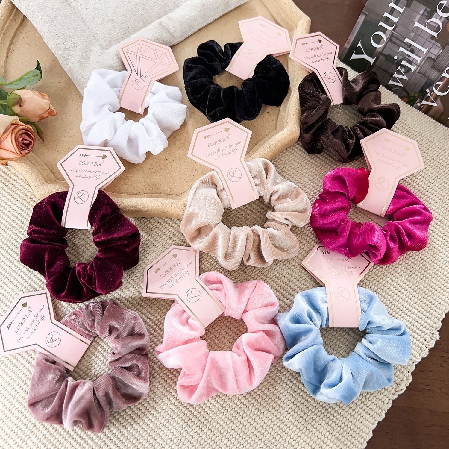 Women's Classic Daily Vacation Cloth Hair Scrunchie Solid Color