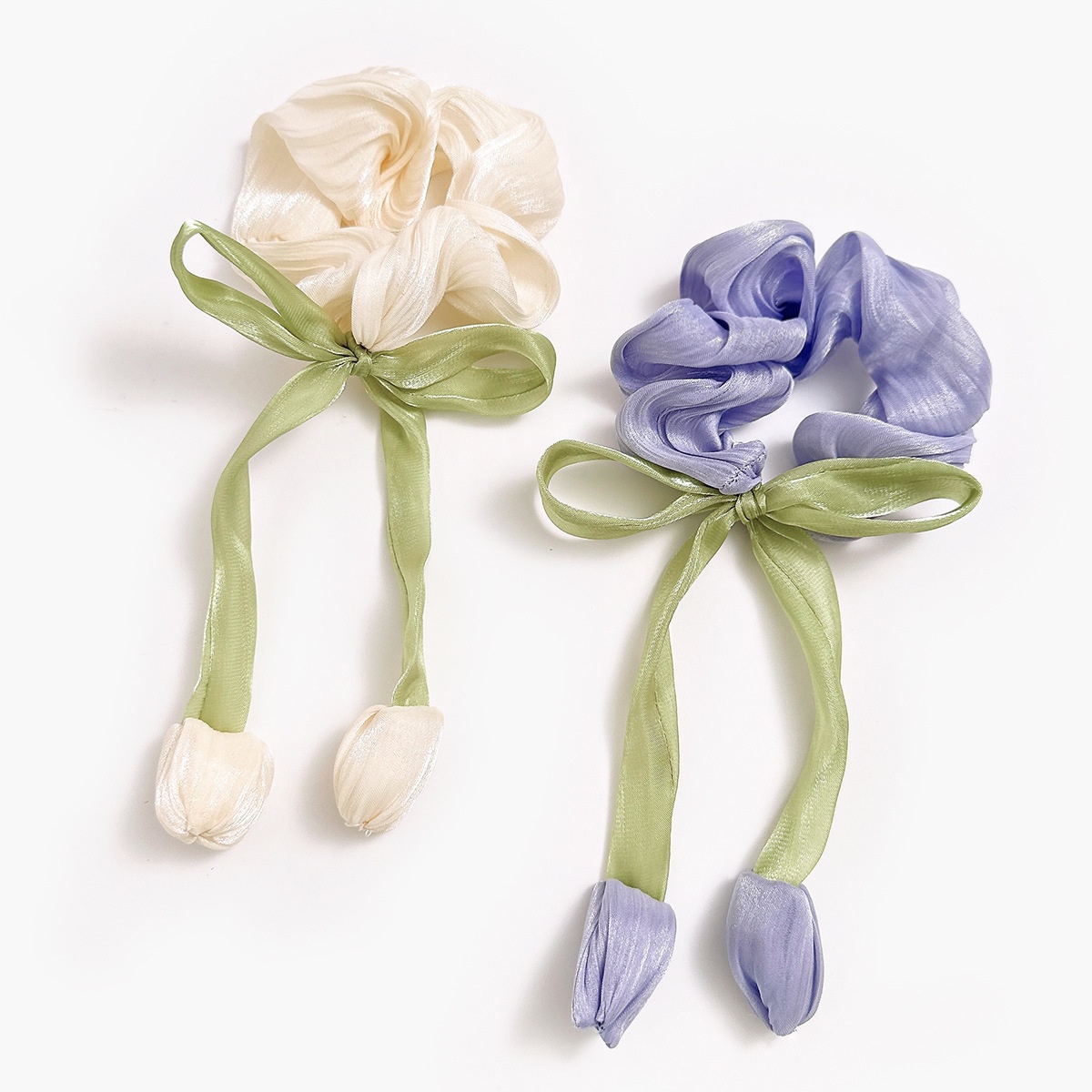 Women's Cute Cloth Hair Tie for Holiday Street Pastoral Tulips