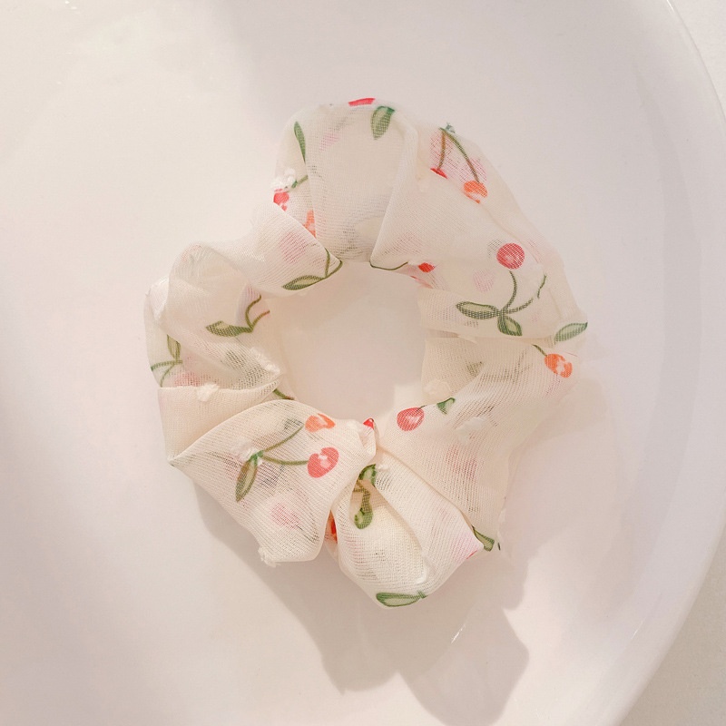 Women's Daily Damage-Free Fabric Hair Tie Floral Polka Dots Bow