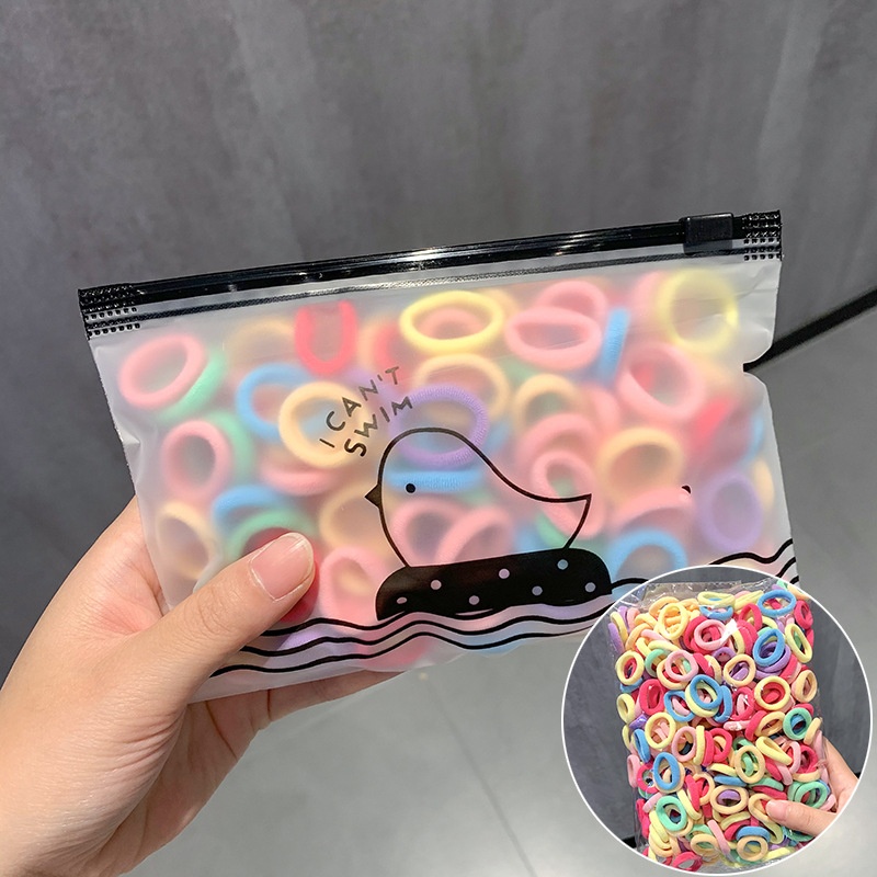 Girls High Elastic Seamless Hair Ties Nylon Towel Ring Rubber Bands