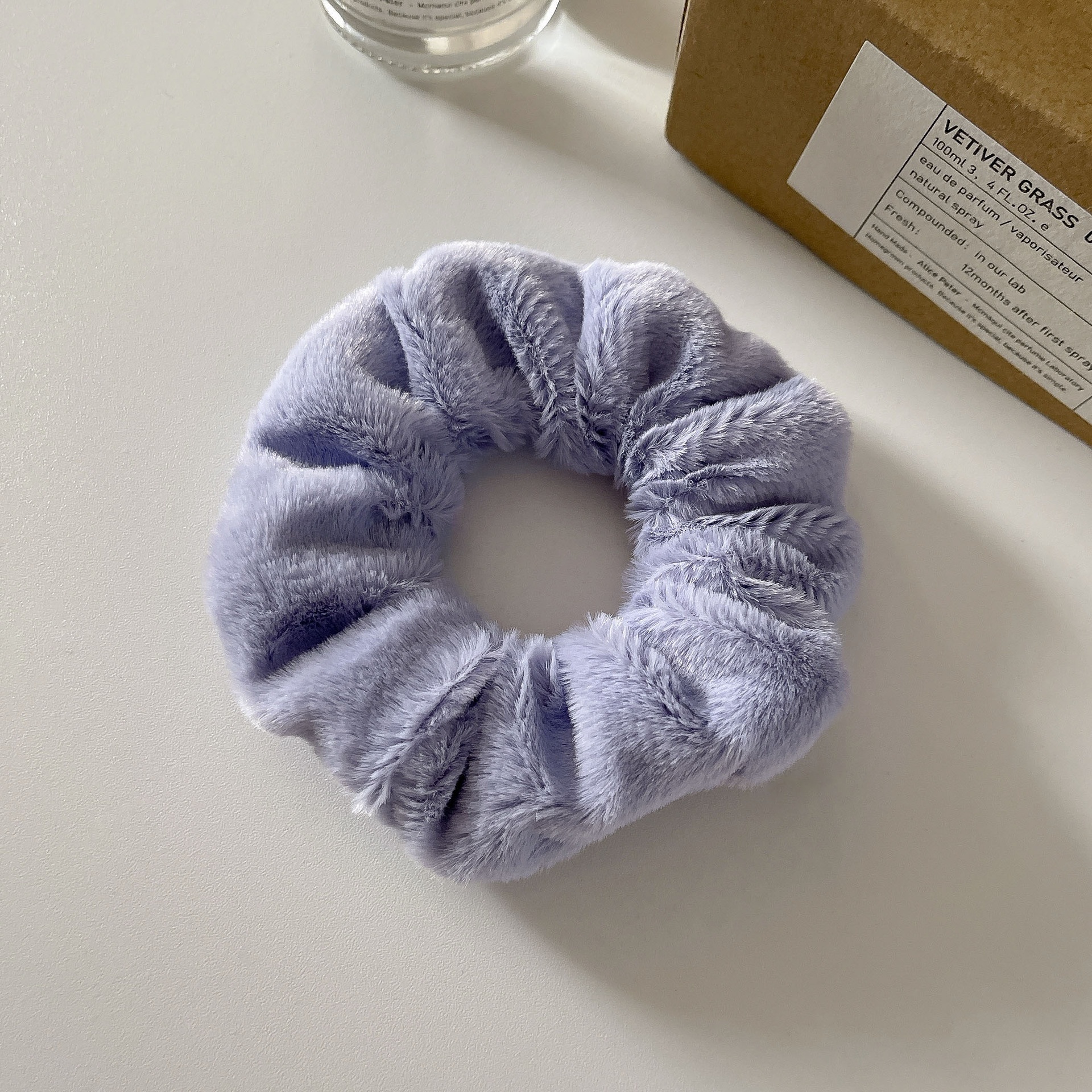 Women's Winter Daily Plush Scrunchie Hair Tie Ditsy Floral Pattern