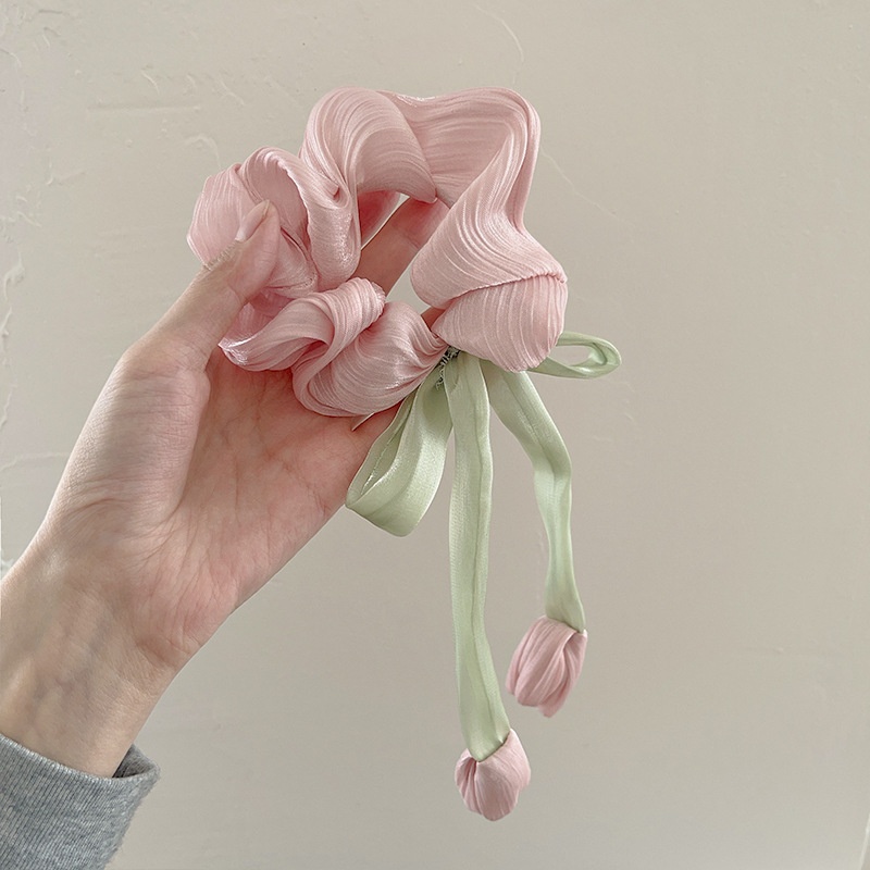 Women's Sweet Holiday Cloth Hair Tie Floral Butterfly Bowknot