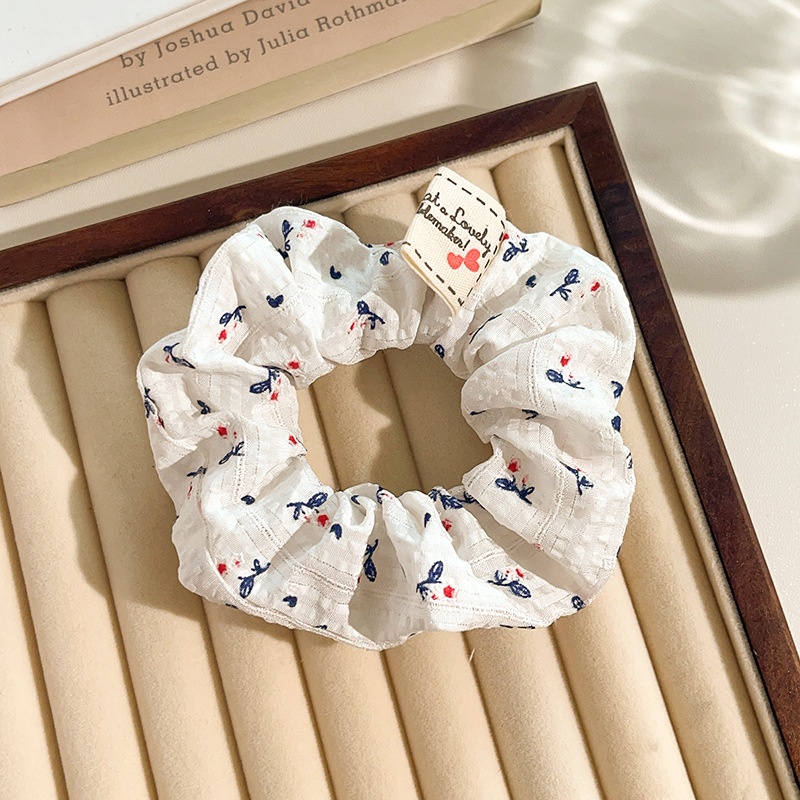 Women's Daily Sweet Rib-Knit Lace Hair Tie Solid Flower Lattice