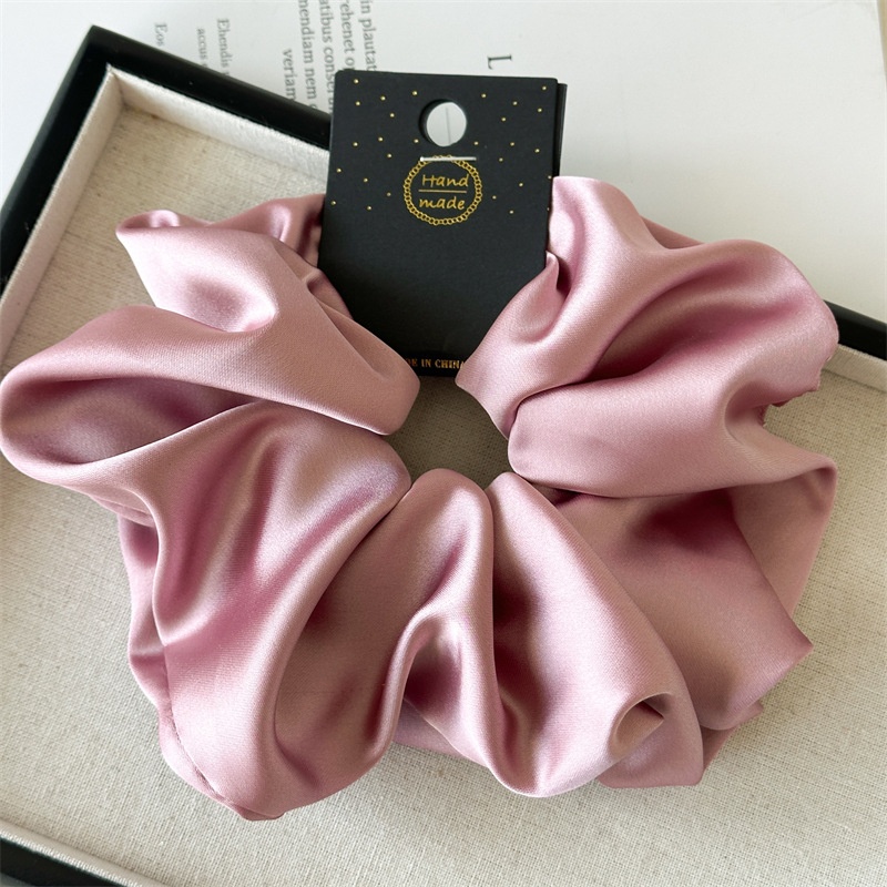 Women's Classic Satin Hair Tie for Daily Holiday Wear Solid Color