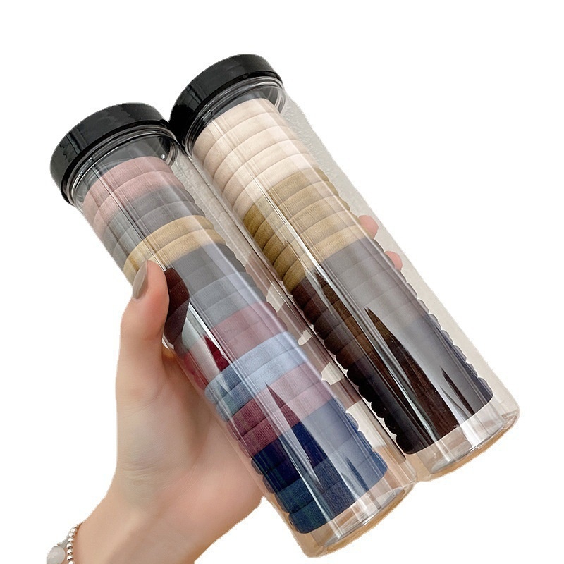 Women High Elastic Seamless Cloth Towel Hair Rings 20pcs Knit Pattern