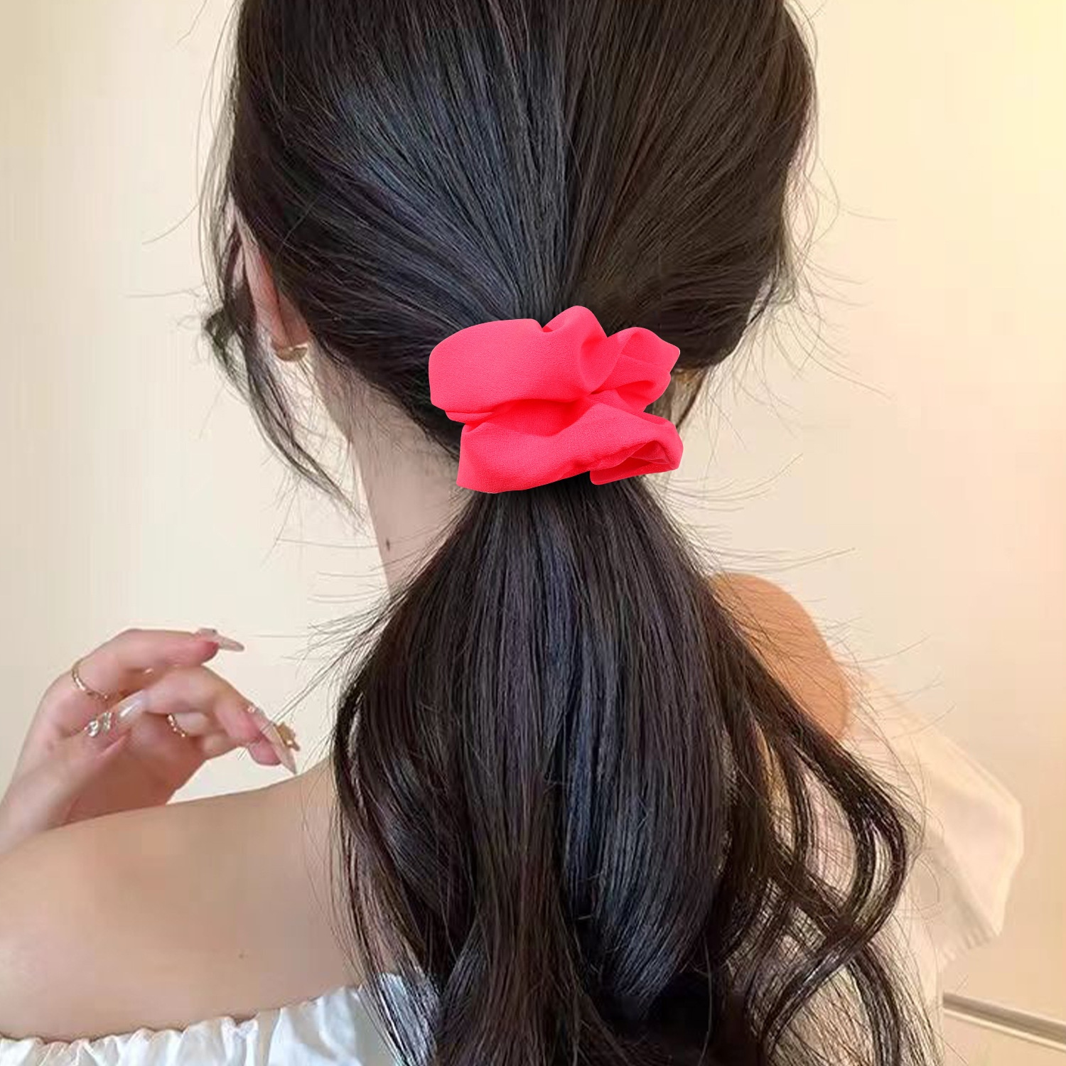 Women's Everyday Simple Fabric Hair Tie Scrunchie Solid Color