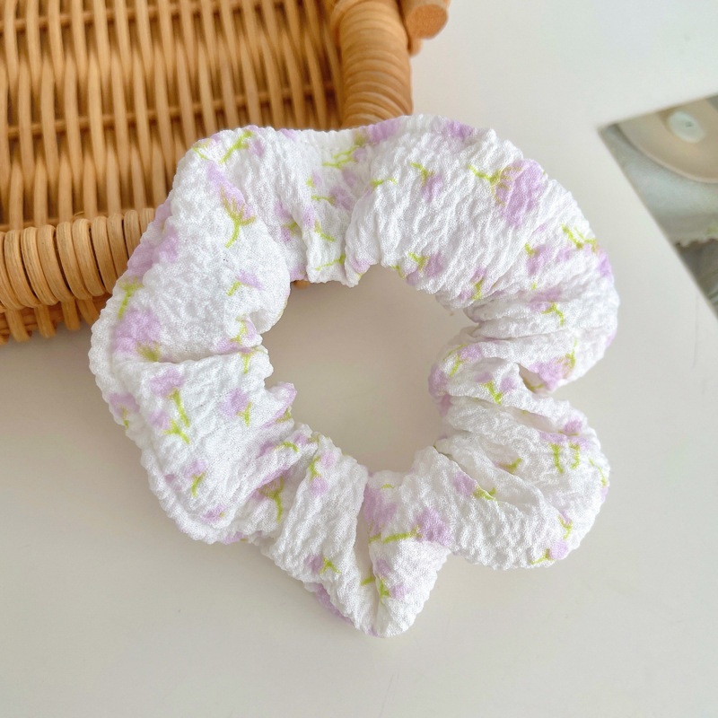 Women's Daily Damage-Free Fabric Hair Tie Floral Polka Dots Bow