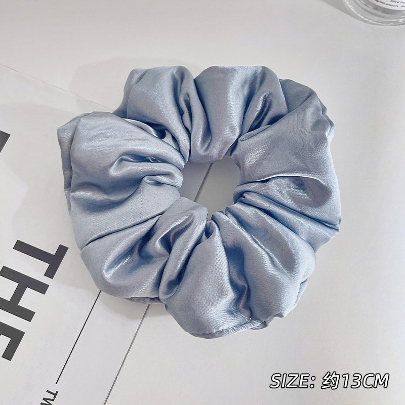 Women's Handmade Spring Ponytail Hair Scrunchie Checkered Fabric