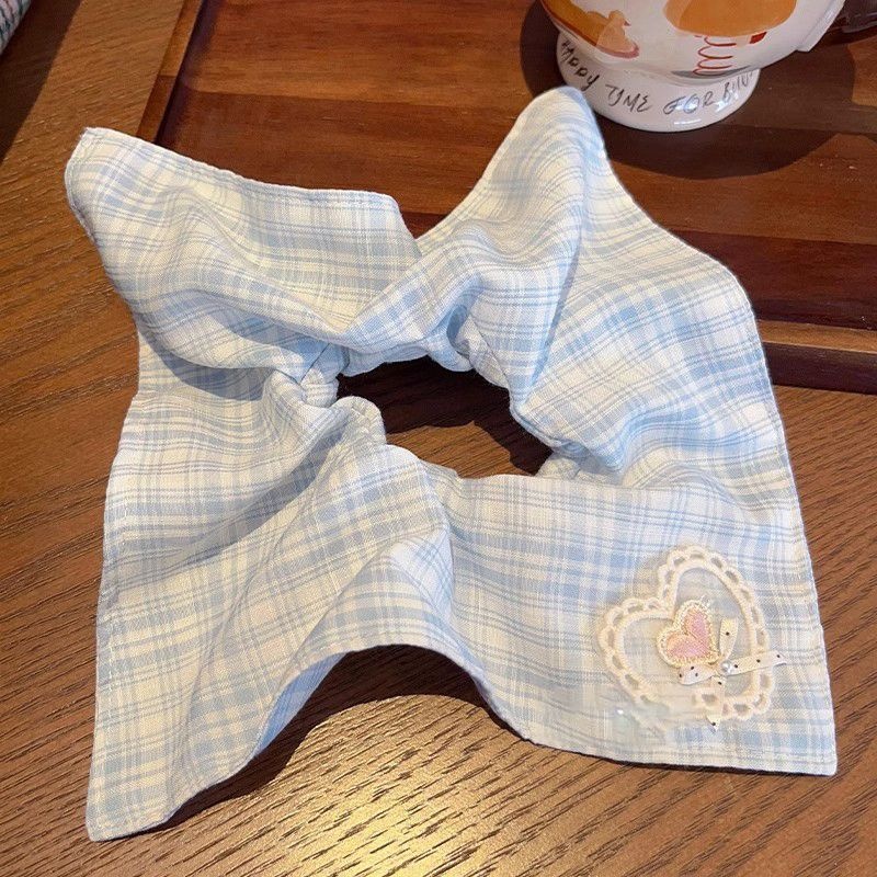 Women's Cloth Lace Scarf Scrunchie Daily Hair Tie Spring Tulip Floral