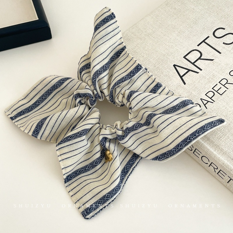 Women's Cloth Lace Scarf Scrunchie Daily Hair Tie Spring Tulip Floral