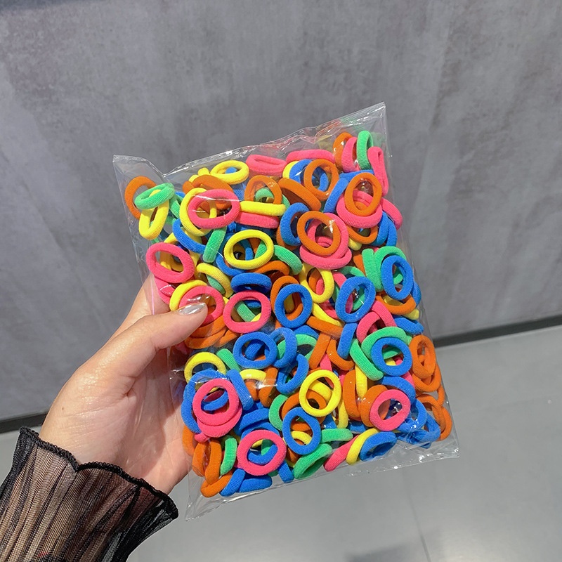 Girls High Elastic Seamless Hair Ties Nylon Towel Ring Rubber Bands