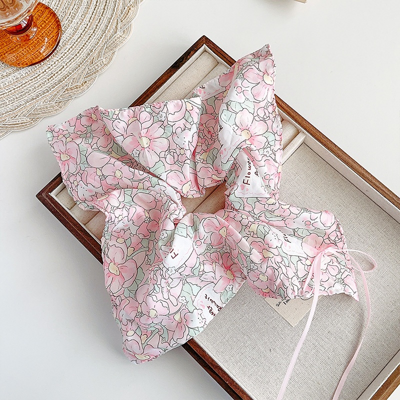 Women's Sweet Weekend Tea Party Cloth Hair Tie Plaid Fruit Print