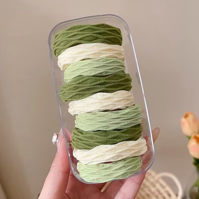 Girls Seamless High Elastic Ponytail Hair Ties Rubber Bands Pink Mixed