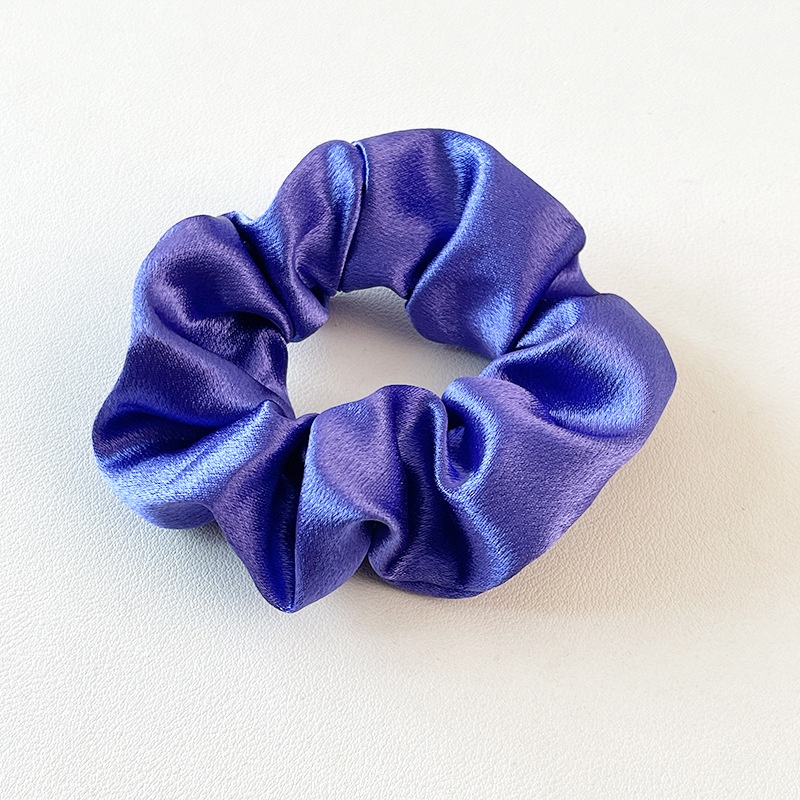 Women's Simple Satin Scrunchie Daily Ponytail Hair Tie Solid Color