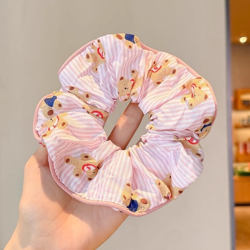 Women's Daily Damage-Free Fabric Hair Tie Floral Polka Dots Bow