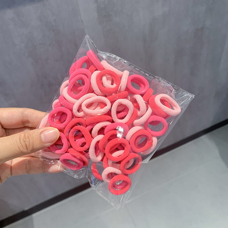 Girls High Elastic Seamless Hair Ties Nylon Towel Ring Rubber Bands