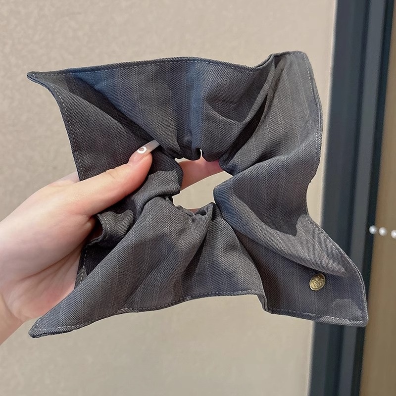 Women's Elegant Square Scarf Scrunchie Chic Cloth Ponytail Hair Tie