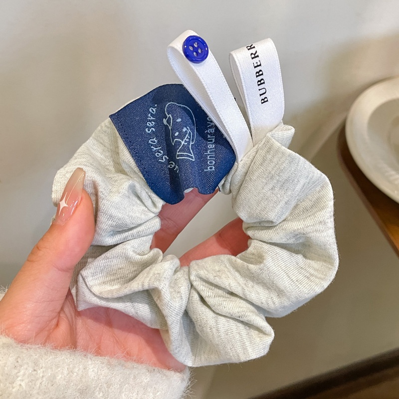 Women's Cloth Lace Scarf Scrunchie Daily Hair Tie Spring Tulip Floral