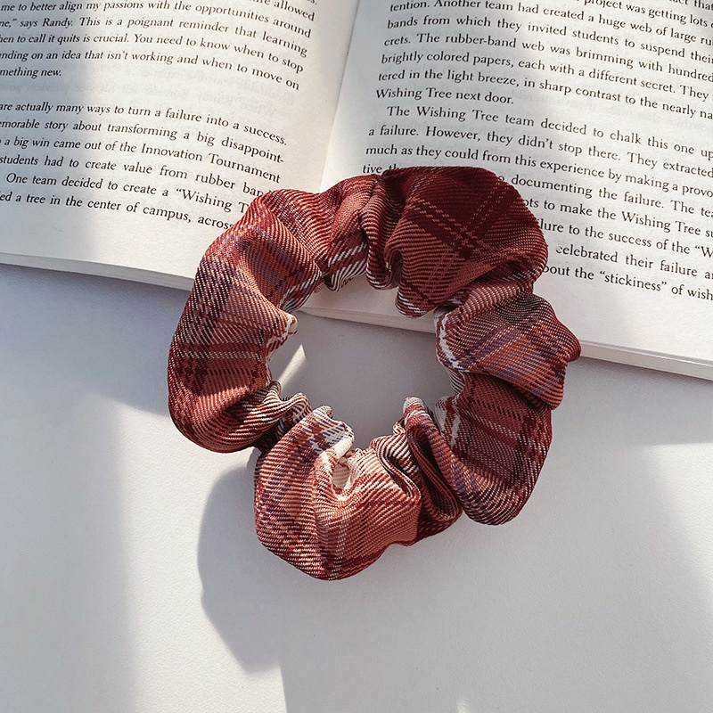 Women's Cloth Lace Scarf Scrunchie Daily Hair Tie Spring Tulip Floral