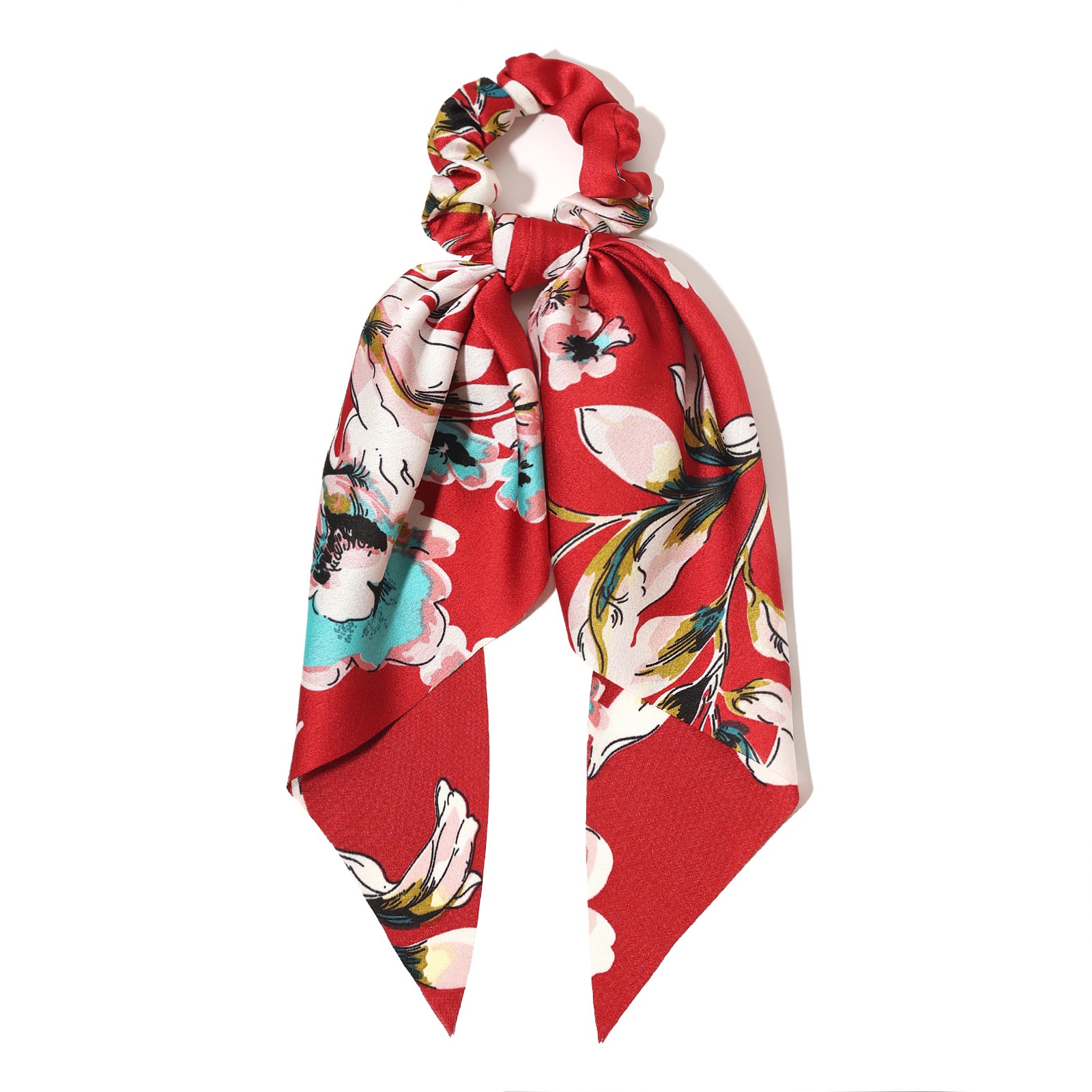 Women's Silk Braid Butterfly Hair Tie Holiday Pastoral Color Block