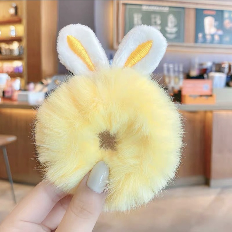 Women's Daily Plush Hair Tie Cute Fashion Bunny Ears Scrunchie