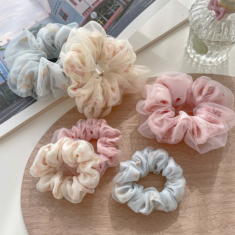 Women's Daily Summer Gauze Hair Tie Sweet Ditsy Floral