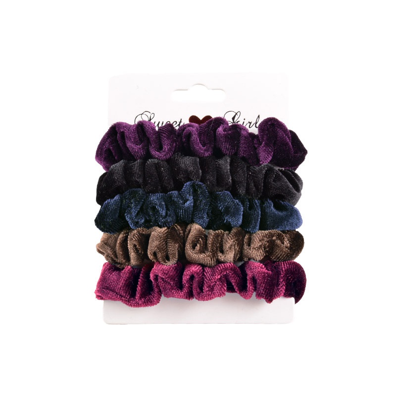 Women's Festival Velvet Hair Scrunchies Set Geometric Printed