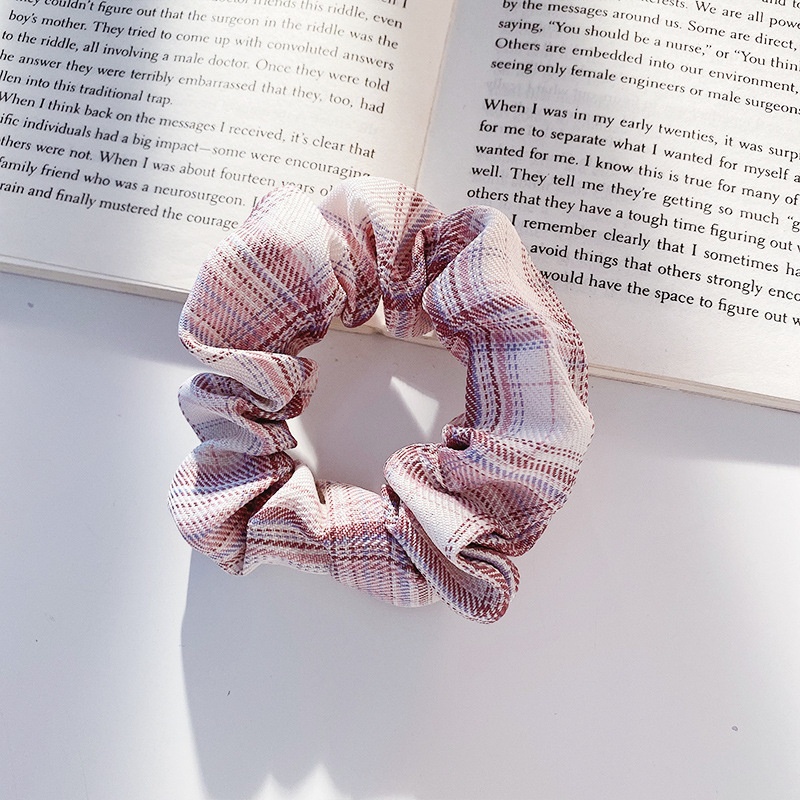 Women's Cloth Lace Scarf Scrunchie Daily Hair Tie Spring Tulip Floral