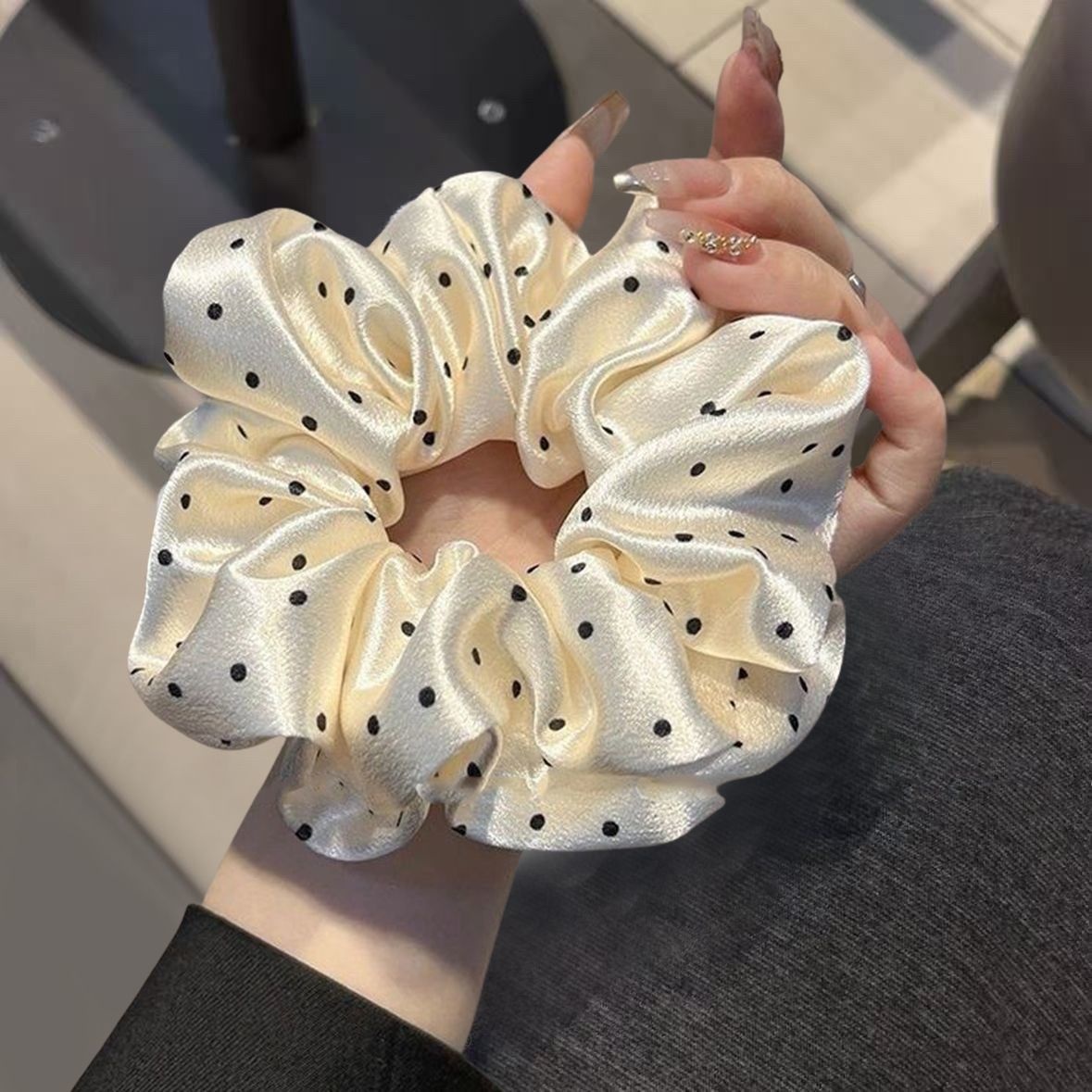 Women's Daily Damage-Free Fabric Hair Tie Floral Polka Dots Bow