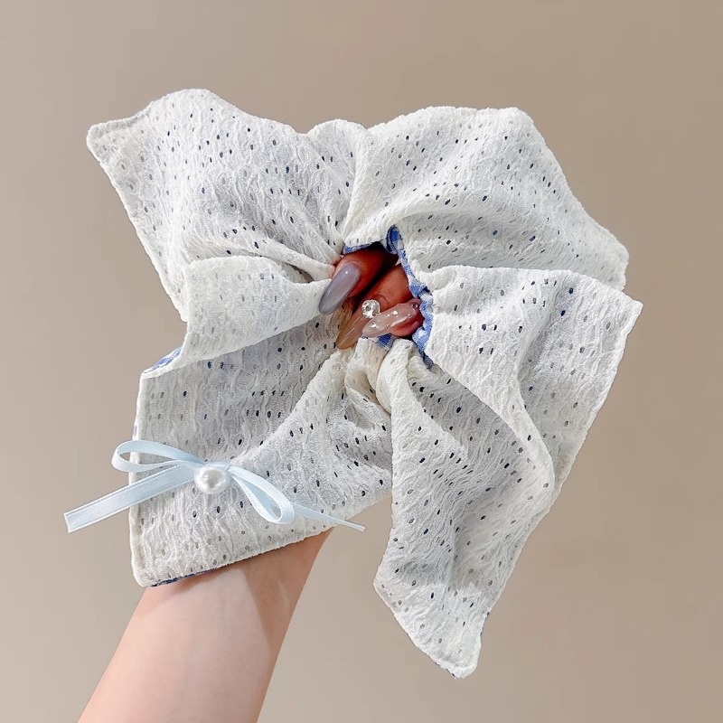 Women's Daily Damage-Free Fabric Hair Tie Floral Polka Dots Bow