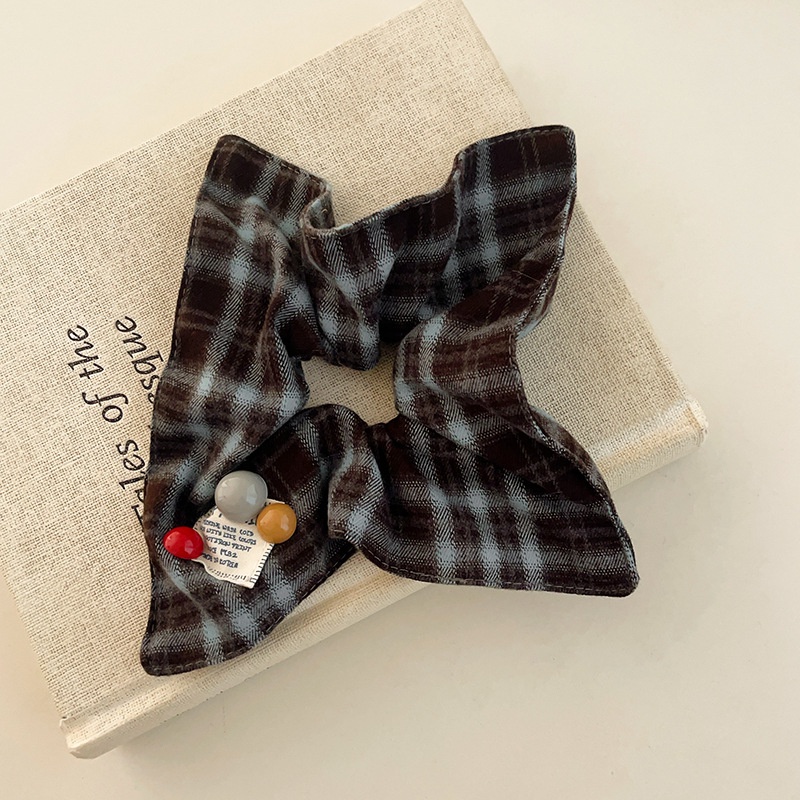 Women's Sweet Weekend Tea Party Cloth Hair Tie Plaid Fruit Print