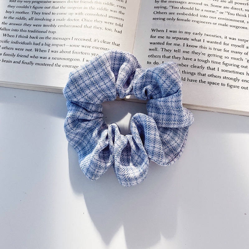 Women Daily Oversized High Elastic Lace Hair Scrunchie Elegant Floral