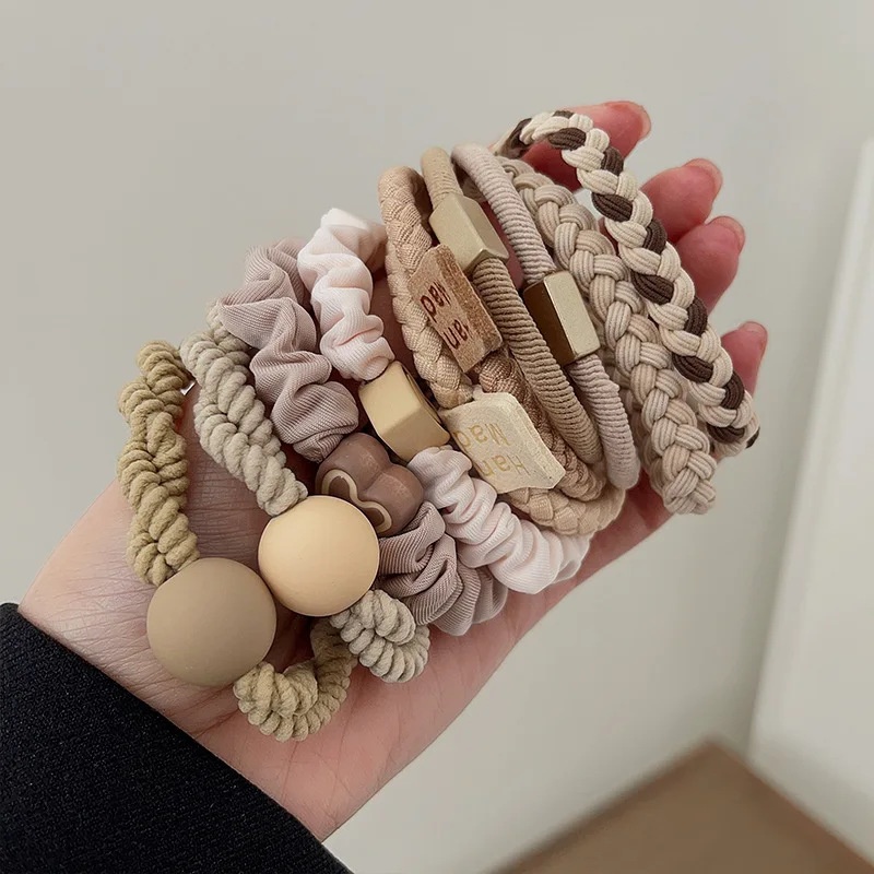 Women's High Stretch Rubber Daily Ponytail Hair Ring Simple Solid