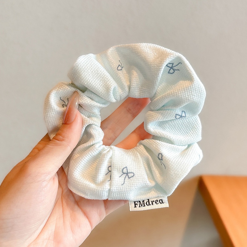 Women's Cloth Lace Scarf Scrunchie Daily Hair Tie Spring Tulip Floral