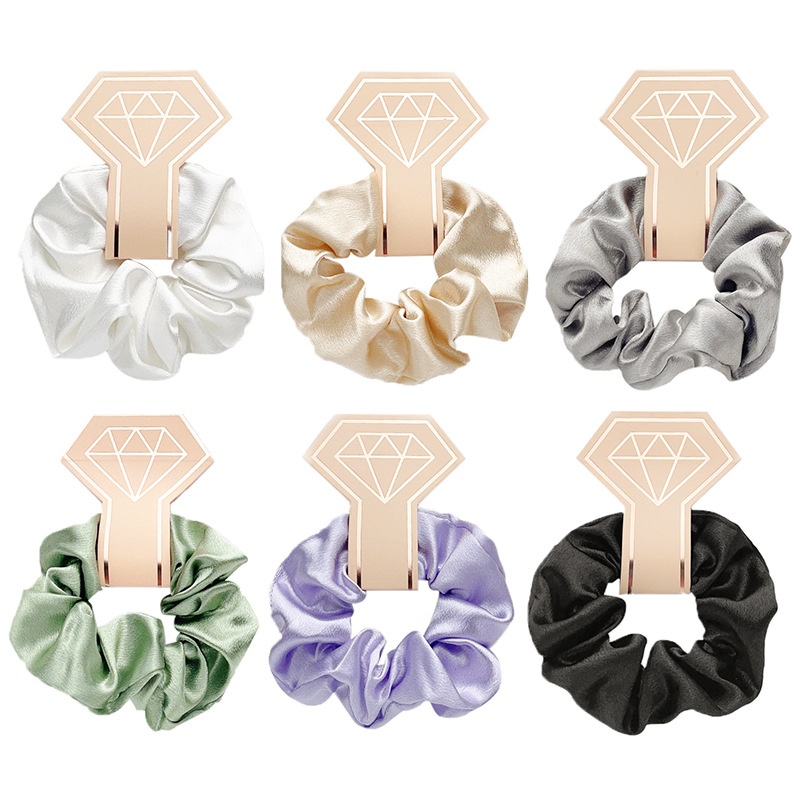 Women's Daily Streetwear Satin Rib-Knit Hair Scrunchie Solid Color