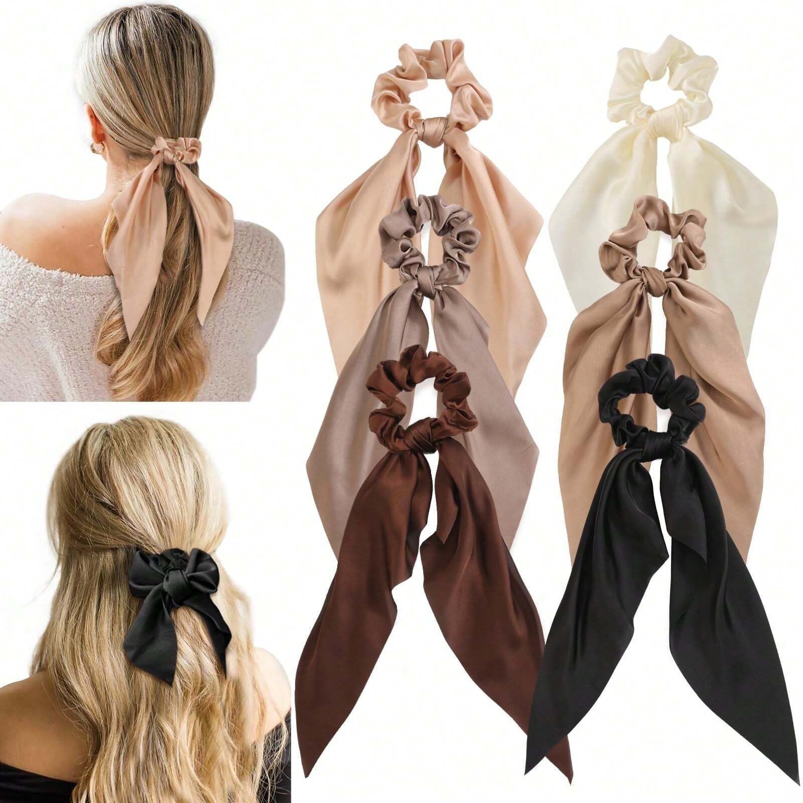 Women's Elegant Daily Cloth Hair Tie Simple Classic Solid Color