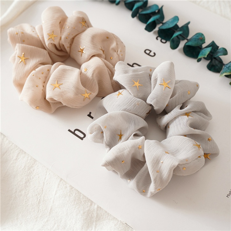 Women's Daily Handmade Cloth Hair Scrunchie Star Pattern