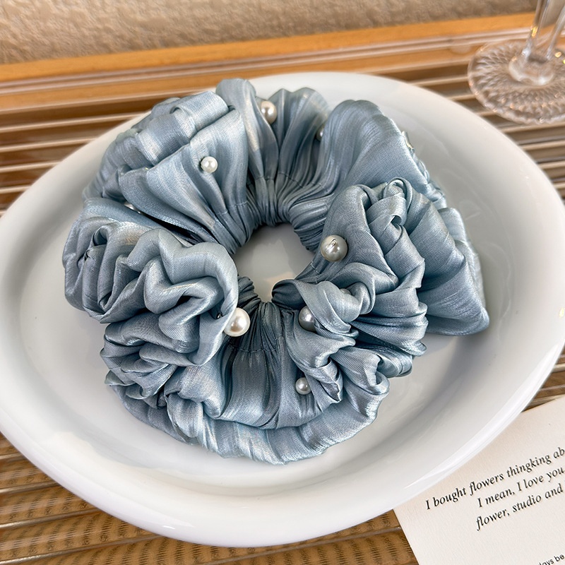 Women's Elegant Soft Cloth French Hair Tie For Daily Wear Solid Color