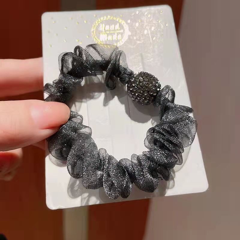 Women's Luxury Rhinestone Large Elastic Hair Tie Leopard Print
