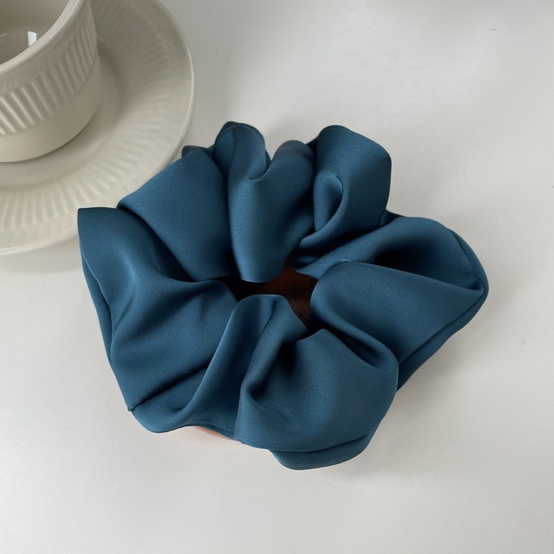 Women's Premium Satin Scrunchie Elegant Hair Tie Basic Solid Colors