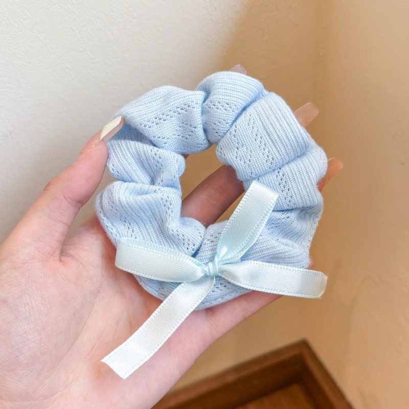 Women's Cloth Lace Scarf Scrunchie Daily Hair Tie Spring Tulip Floral