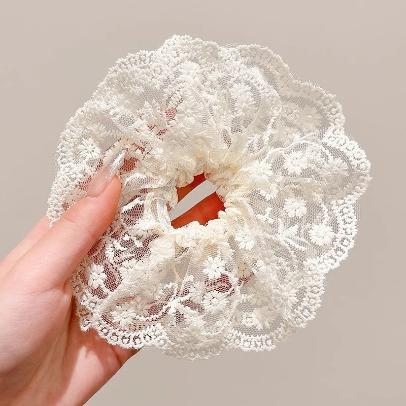 Women's French Retro Satin Scrunchie All-match Hair Tie Polka Dot