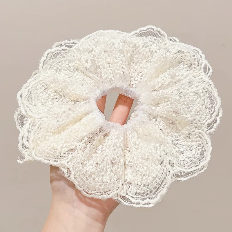 Women's French Retro Satin Scrunchie All-match Hair Tie Polka Dot